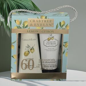 Crabtree & Evelyn Lemon Citron Hand Therapy & hand scrub gift set 3.5oz ea New